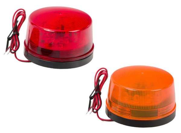 12V LED Blitzlicht  Warnlicht Alarmanlage Alarm Blitzer Signalleuchte in 2 Farben zum auswählen