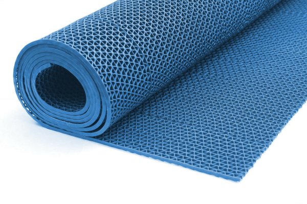 Bodenmatte Blau Meterware 90 oder 120 cm zum auswählen Saunaläufer Duschmatte Antirutschmatte