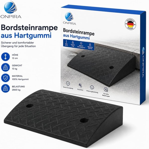 Bordsteinrampe Rampe Gummirampe Rollstuhlrampe Auffahrrampe Gummi KFZ PKW LKW