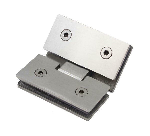 Edelstahl Glastür Scharnier Glas Halter Türbeschlag Glastürbeschlag Dusche Bad Glas / Glas 135°