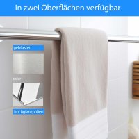 Edelstahl Handtuchhalter Handtuchstange Badetuchhalter Bad Handtuch Halter Chrom 80cm Gebürstet
