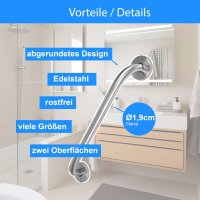 Edelstahl Handtuchhalter Handtuchstange Badetuchhalter Bad Handtuch Halter Chrom 80cm Gebürstet