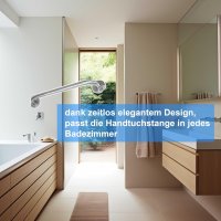 Edelstahl Handtuchhalter Handtuchstange Badetuchhalter Bad Handtuch Halter Chrom 80cm Gebürstet