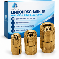 ONPIRA® Einbohrscharnier aus Messing –...