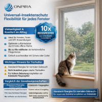 Fliegennetz aus Fiberglas Meterware Fliegengitter von 80-150cm in 3 Farben