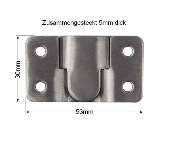 Möbelverbinder Metallverbinder Edelstahl Bettverbinder Couchverbinder Verbinder 30x53mm