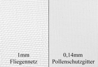 Pollenschutzgitter Meterware in 3 Verschiedene Breiten