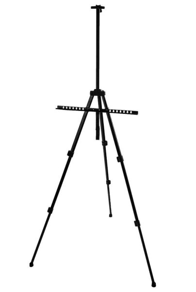 Staffelei schwarz Atelierstaffelei Verstellbar von 50-160cm, inkl. Nylon Tasche