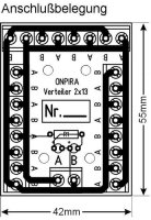Stromverteiler Verteiler V 2x13 kontroll LED incl....