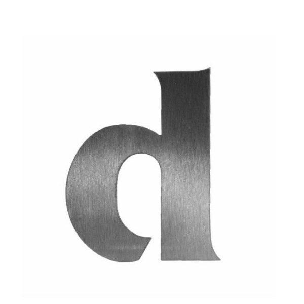 V2A Edelstahl Hausnummer Zahlen Ziffer Türnummer Hausnummern Haus Nr. Buchstabe d - 110mm
