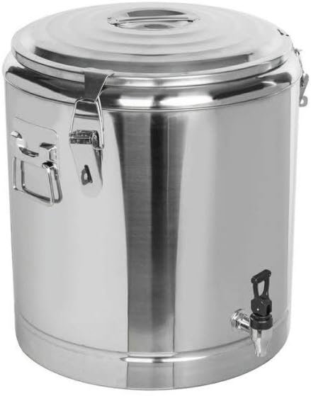 Profi Gastro Edelstahl Thermotransportbehälter mit Druckausgleichsventil von 10-50 Liter auswählbar mit 24,5L