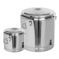 Profi Gastro Edelstahl Thermotransportbehälter mit Druckausgleichsventil von 10-50 Liter auswählbar mit 24,5L