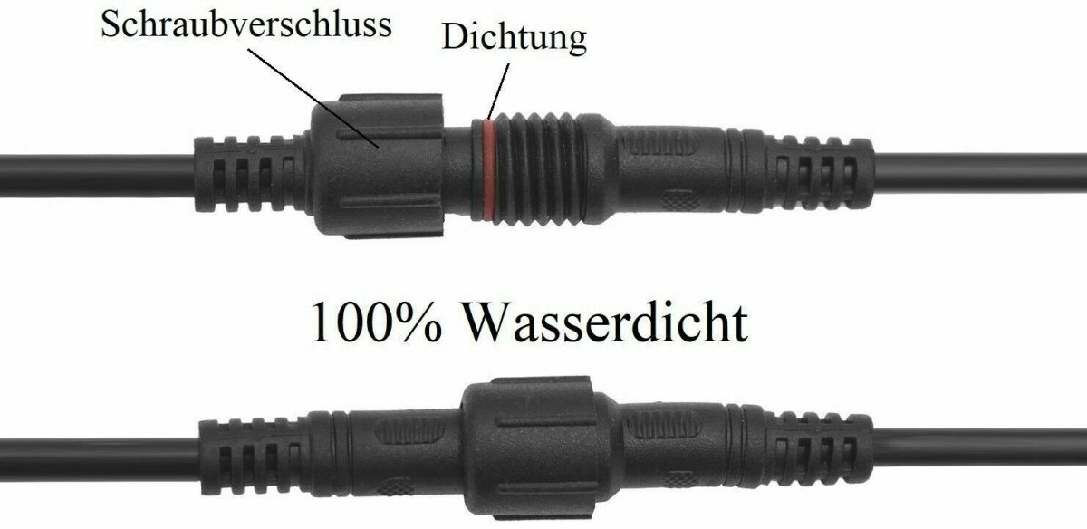 Wasserdichte Steckverbindung 2 Polig