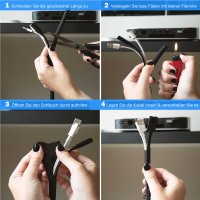 Gewebeschlauch Geflechtschlauch selbstschließend Kabel Schutz Schlauch Schlitz 38mm