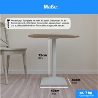 Tischgestell Modell „München“ Weiss in Single, Doppelt oder Stehtisch Variante zur Auswahl