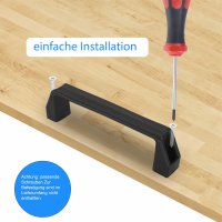 Tragegriff Haltegriff Hand Griff Kunststoffgriff Handgriff Schwarz Silber Tür Aluminium 90mm