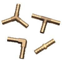 Schlauchverbinder Messing 6-12mm Gerade, Y, T oder L-Verbinder Schlauchstutzen