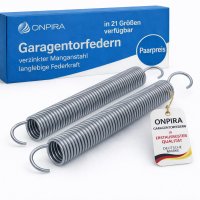 2x Universal Ersatz Garagentorfedern in 21 Größen auswählbar 2x / 580x44x4,5mm