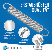 2x Universal Ersatz Garagentorfedern in 21 Größen auswählbar 2x / 580x44x4,5mm
