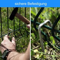 Erdanker Heringe 150x30mm Ø3mm Bodenanker Erdnagel Zeltnagel Anker Unkrautvlies 50 Stück