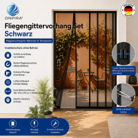 XXL Magnetvorhang 160-190x210cm Fliegengitter Magnet Insektenschutz Moskitonetz