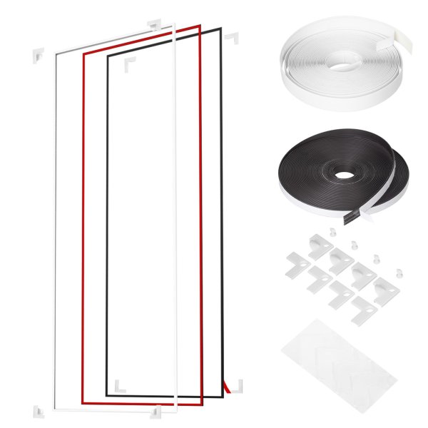 Insektenschutz Fenster Magnetrahmen Fliegengitter Fliegennetz Fiberglas Set DIY Rahmen 3,2m