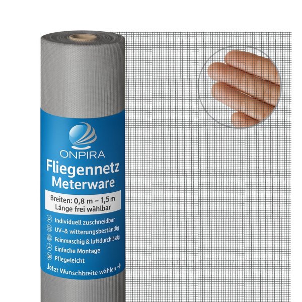 Insektenschutz Fenster Magnetrahmen Fliegengitter Fliegennetz Fiberglas Set DIY 1,00m Grau