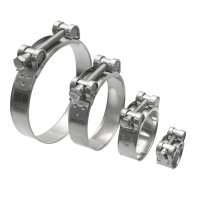 Edelstahl V2A Gelenkbolzen Schelle Schlauch Rohr Klemme 17-239mm Spannbereich 26-28mm 5x