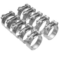 Edelstahl V2A Gelenkbolzen Schelle Schlauch Rohr Klemme 17-239mm Spannbereich 68-73mm 10x