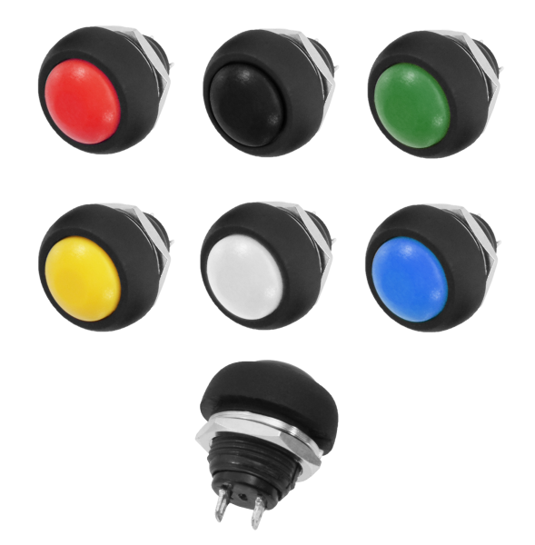 10x Drucktaster Einbau Schließer 12mm Mini Taster Modellbau Elektronik Basteln