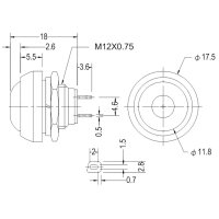 10x Drucktaster Einbau Schließer 12mm Mini Taster Modellbau Elektronik Basteln Rot