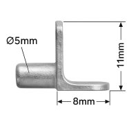 Regalbodenträger Zink 5mm Stift Bodenträger Möbel Einlegeboden Regalboden 500 Stück