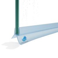 Duschdichtung Glastür 5–8mm, Dusch Tür Lippe Dichtung kürzbar 44–100cm PVC 60cm