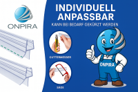 Duschdichtung Glastür 5–8mm, Dusch Tür Lippe Dichtung kürzbar 44–100cm PVC 60cm