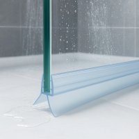 Duschdichtung Glastür 5–8mm, Dusch Tür Lippe Dichtung kürzbar 44–100cm PVC 70cm
