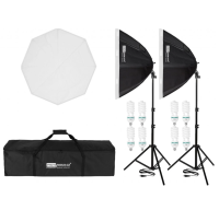 2x Daylight Achteck 90cm Softbox 5600W E27 Lampe Stativ...