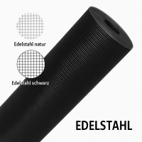 Edelstahl 5x5mm Drahtgitter schwarz trittfest Lichtschachtabdeckung Laubschutz