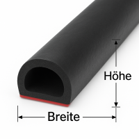 Gummidichtung selbstklebend Tür Fenster Glas Hub...
