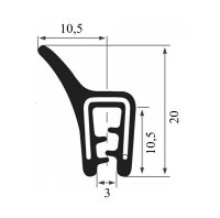 Kantenschutz Dichtung Dichtprofil 1–3mm Gummi...
