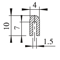 Kantenschutz U-Profil EPDM Gummi Dichtung Keder...
