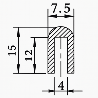 Kantenschutz U-Profil EPDM Gummi Dichtung Keder...