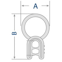 Universal KFZ Kofferraumdichtung EPDM Auto Tür Stahleinlage Dichtung Meterware 33x21mm