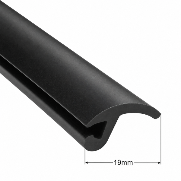 Kantenschutzprofil U-Profil Gummi 19 mm Dichtlippe Meterware schwarz Blechkante