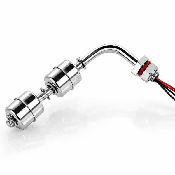 V4A Edelstahl Schwimmerschalter Pegelschalter Wasserstandsensor Tank Sensor Gebogen 90°